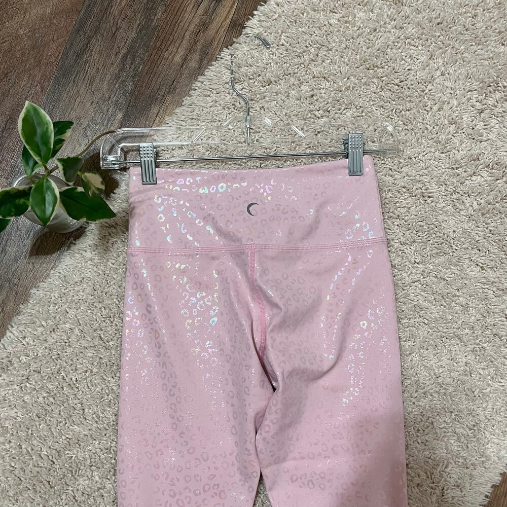 Zyia Active Pink Iridescent Unicorn Leopard Light & Tight High Waisted Leggings - Picture 4 of 6